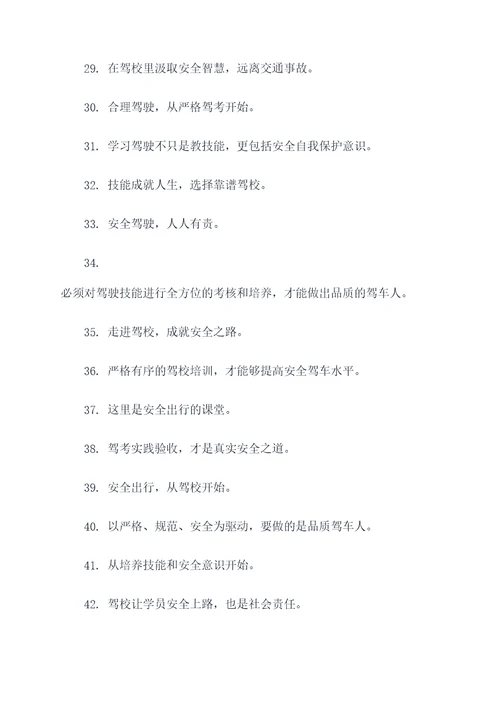 整治驾校宣传标语