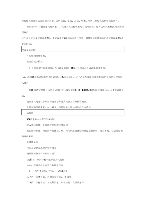 呼吸内科复习重点