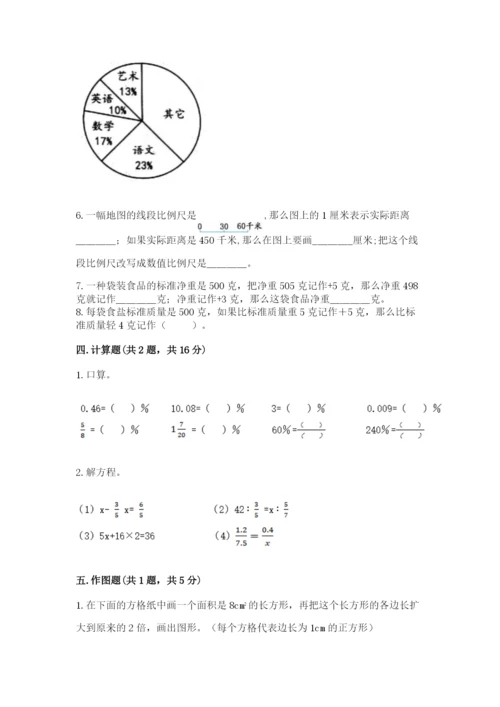巍山彝族回族自治县六年级下册数学期末测试卷最新.docx