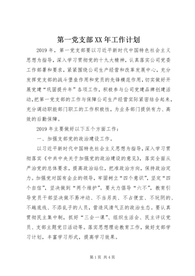 第一党支部XX年工作计划.docx