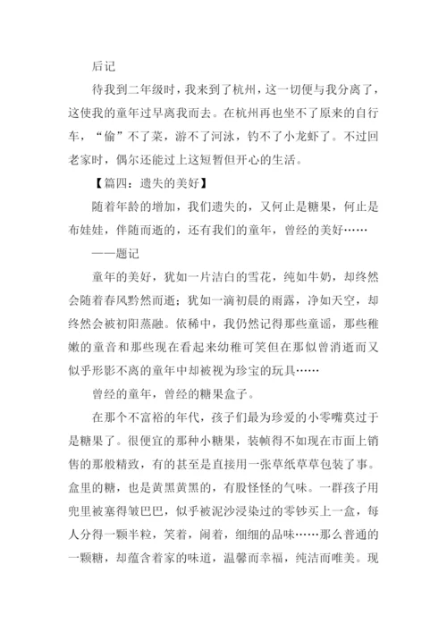 遗失的美好作文800字.docx