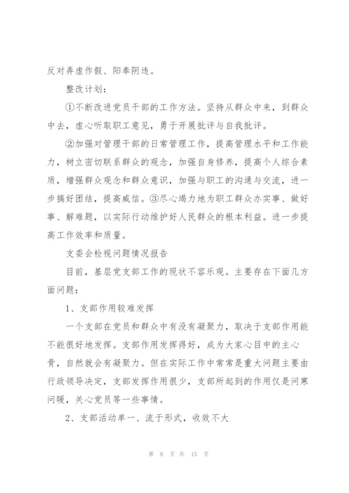 支委会检视问题情况报告.docx
