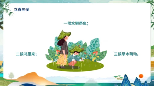 雨水节气介绍通用PPT模板