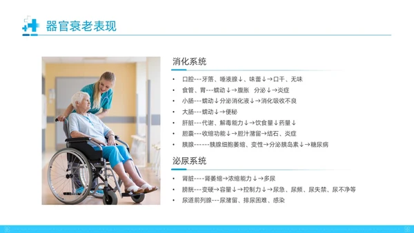蓝色形状实拍简约大气养老护理动态PPT