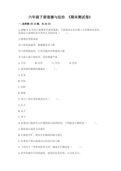 六年级下册道德与法治 《期末测试卷》及答案【典优】.docx