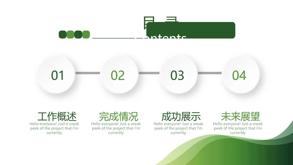 绿色时尚护士护理年终工作总结动态PPT模