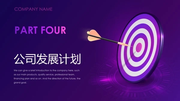 紫色神秘商业项目计划书通用PPT模板