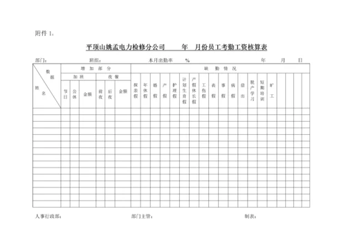 电力检修考勤休假管理制度.docx