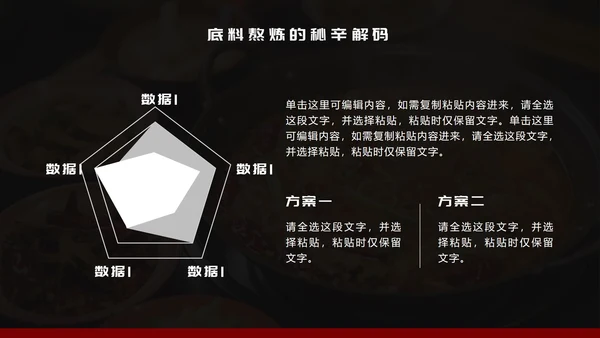 黑红简约风麻辣火锅家乡美食推荐PPT模板
