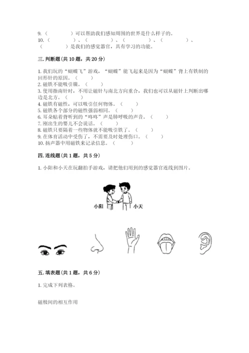 教科版二年级下册科学知识点期末测试卷（考点梳理）.docx