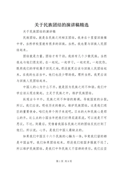 关于民族团结的演讲稿精选.docx