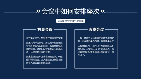 会议座次安排礼仪培训PPT模板