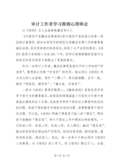 审计工作者学习准则心得体会.docx