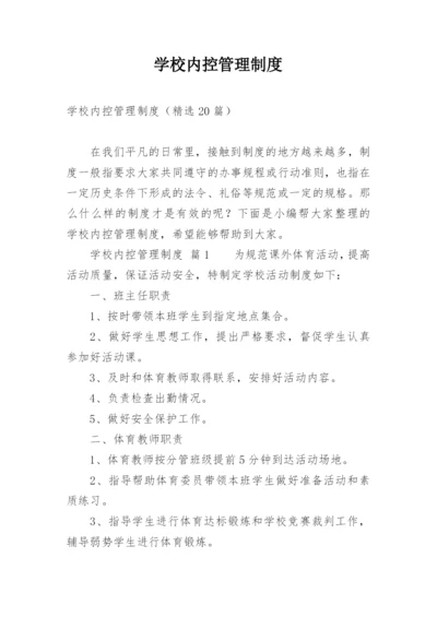 学校内控管理制度.docx