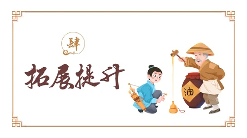 卡通古风七年级语文下册卖油翁教学课件PPT初中语文七年级下册课件