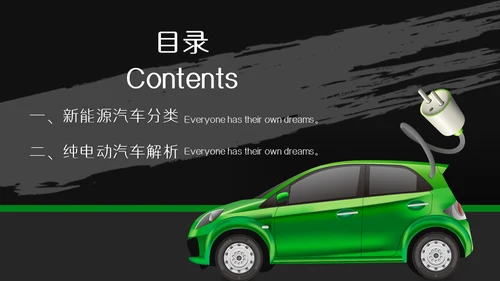 商务风新能源汽车基础讲解通用PPT模板
