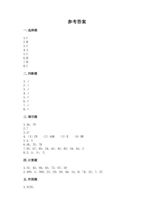 人教版二年级上册数学期中考试试卷含答案（名师推荐）.docx