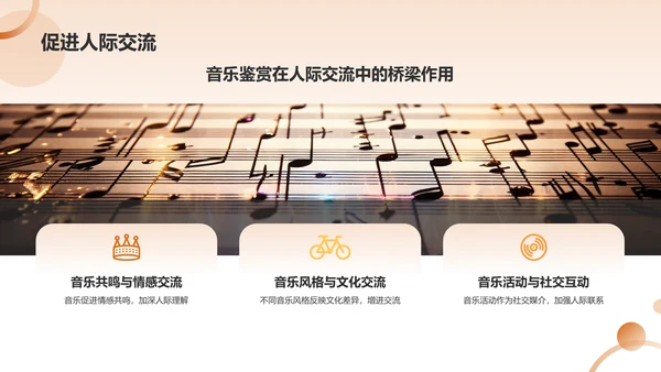 橙色商务音乐鉴赏PPT模板