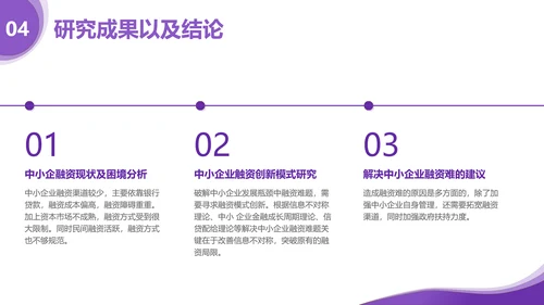 简约风紫色经管专业毕业答辩PPT