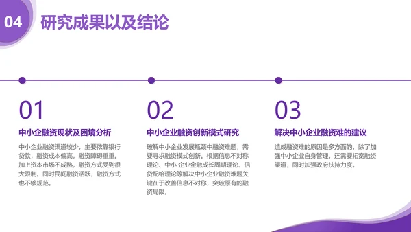 简约风紫色经管专业毕业答辩PPT