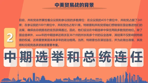 大国崛起中美贸易PPT模板