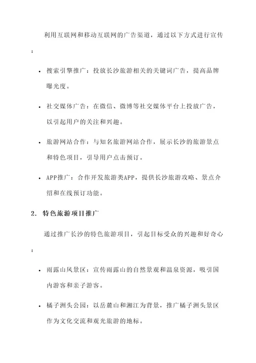 长沙旅游运营广告策划方案