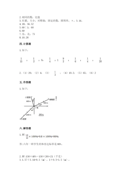 六年级上册数学期末测试卷含完整答案（各地真题）.docx