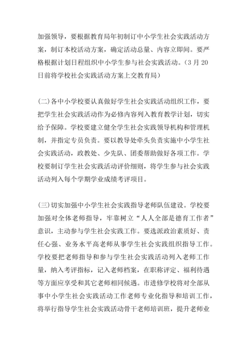 中学生社会实践活动实施专业方案.docx