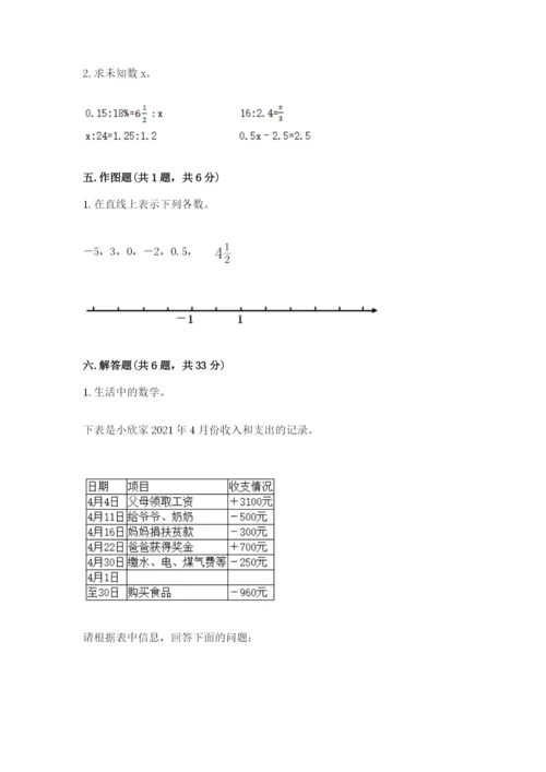 永平县六年级下册数学期末测试卷完整参考答案.docx