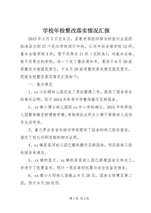 学校年检整改落实情况汇报.docx