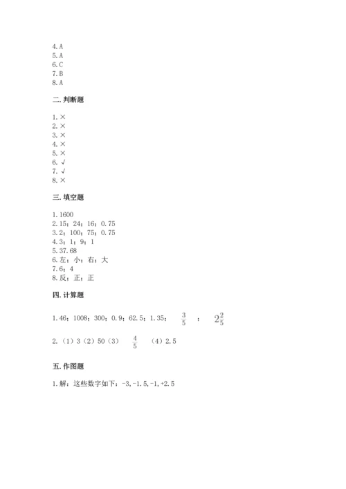 人教版六年级下册数学期末测试卷精品（各地真题）.docx