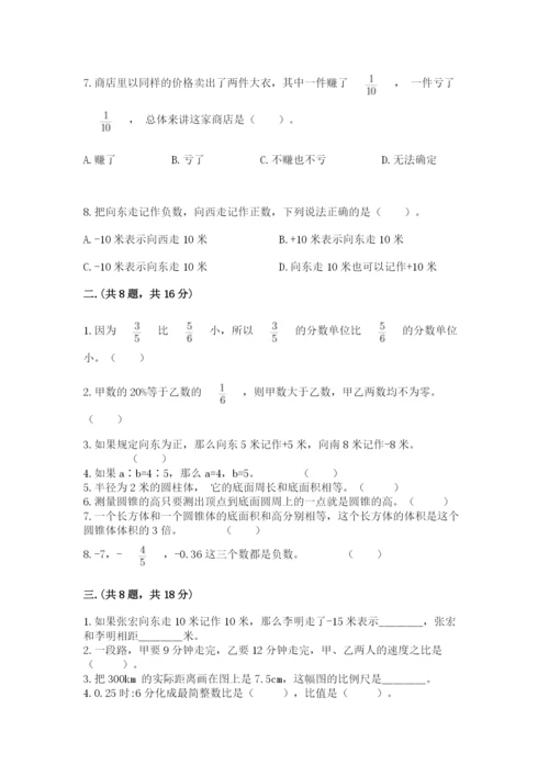小学六年级升初中模拟试卷附完整答案（典优）.docx