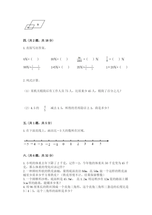 西师大版小升初数学模拟试卷含答案（培优a卷）.docx