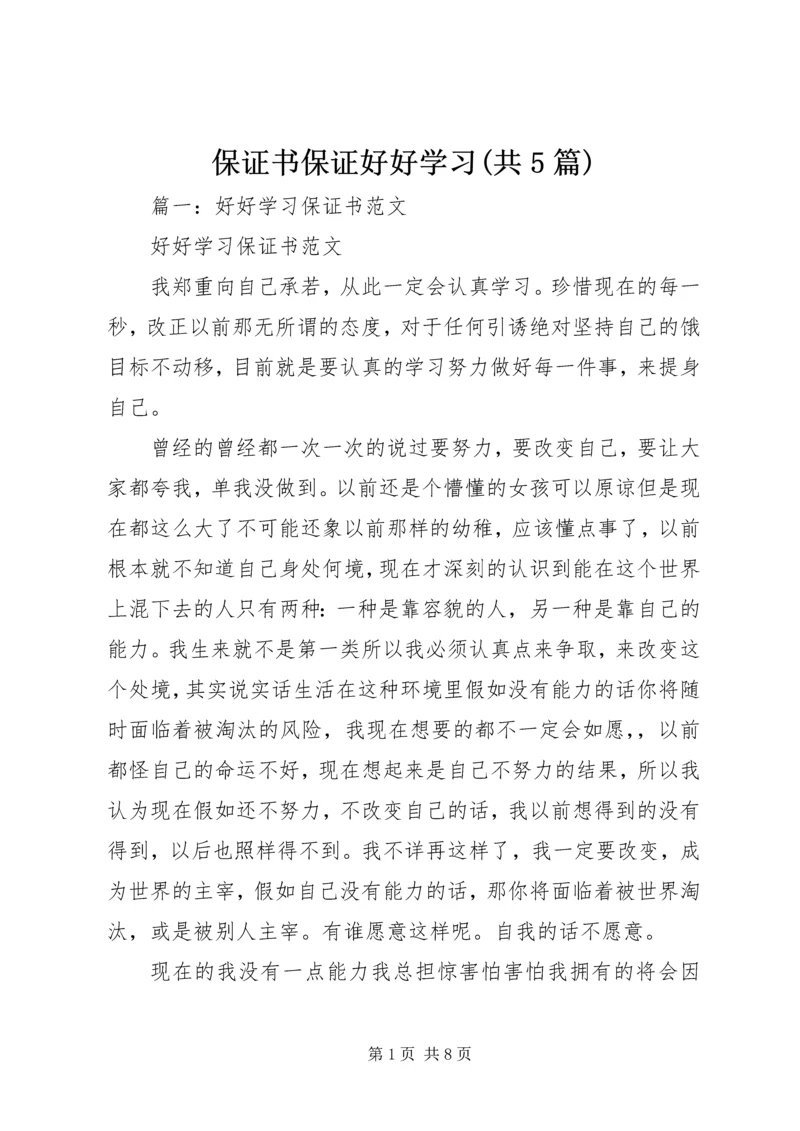 保证书保证好好学习(共5篇) (4).docx