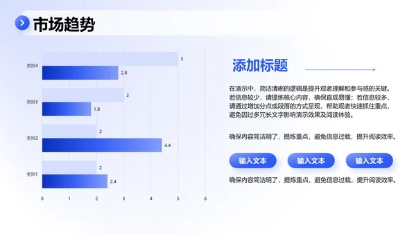 蓝色3D风季度业绩总结与提升PPT模板