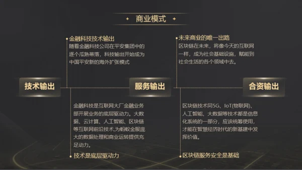 黑金科技商业计划书ppt模板