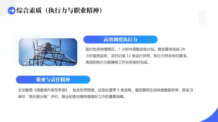 电气工程和自动化专业大学生求职个人能力综合展示职业生涯规划通用PPT模版