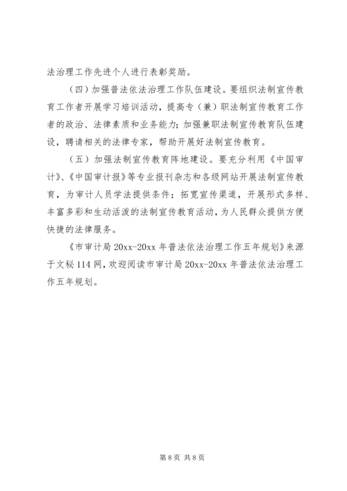 市审计局普法依法治理工作五年规划.docx