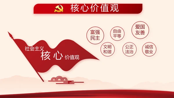 红色党政党建2021党支部年终工作总结PPT