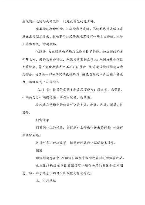 建筑专业实习报告20222023