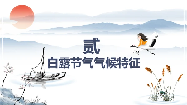 中国风传统节日二十四节气之白露通用PPT模板