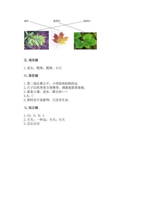 教科版一年级上册科学期末测试卷（易错题）.docx