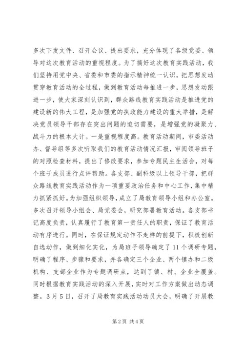 工信局党的群众路线工作报告 (2).docx