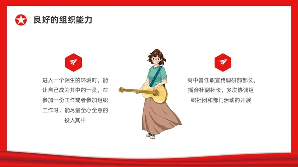 红色简约大学团支书竞选PPT课件