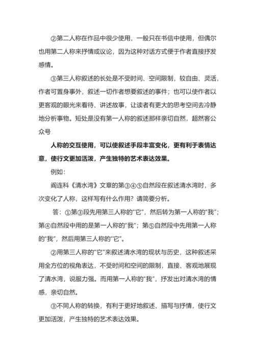 高考语文各题型中人称代词的特殊用法.docx