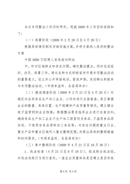 ＸＸ市整治食品生产加工企业工作实施方案 (3).docx