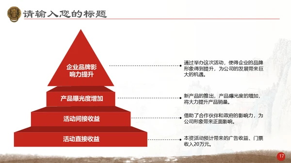 中国风山水画商业通用PPT模板