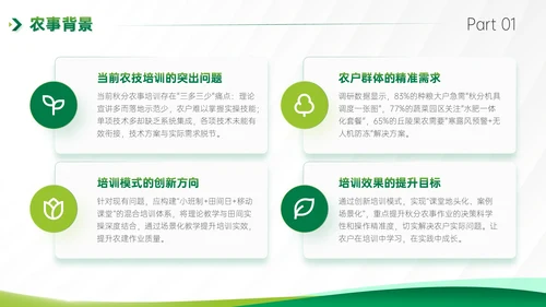 绿色商务风秋分农事农业培训活动PPT模板