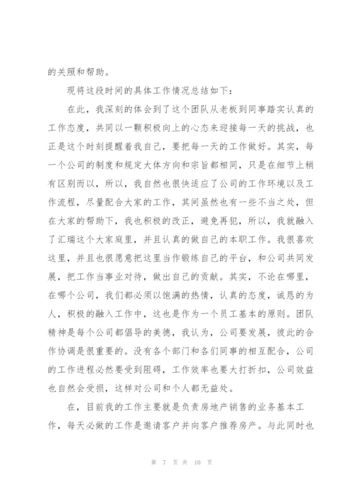 置业顾问月度工作总结报告范文.docx