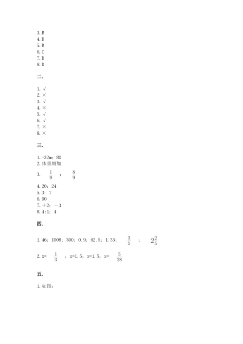 苏教版六年级数学下学期期末测试题（考试直接用）.docx